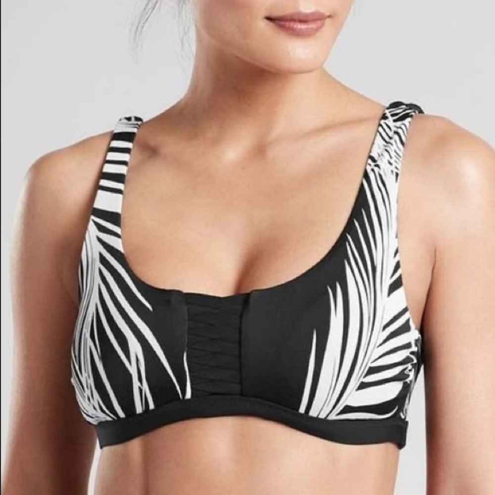 Athleta Adriata Retro Palm Bikini Top Sz M